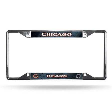 BOOKAZINE Chicago Bears License Plate Frame Chrome EZ View 9474649025